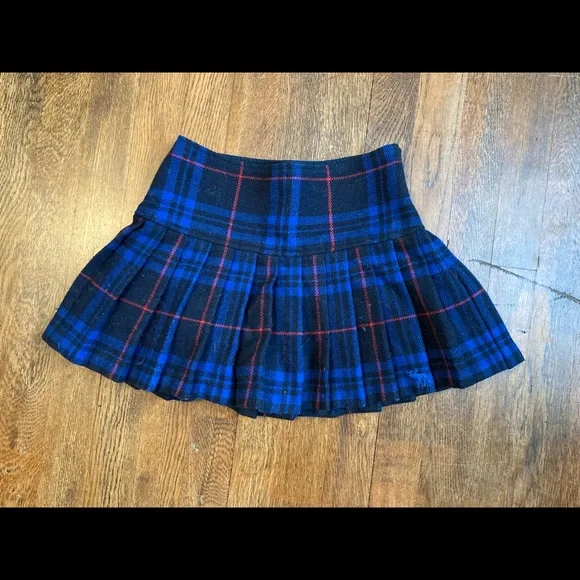 Abercrombie wool plaid mini skirt size 10 - Picture 1 of 4